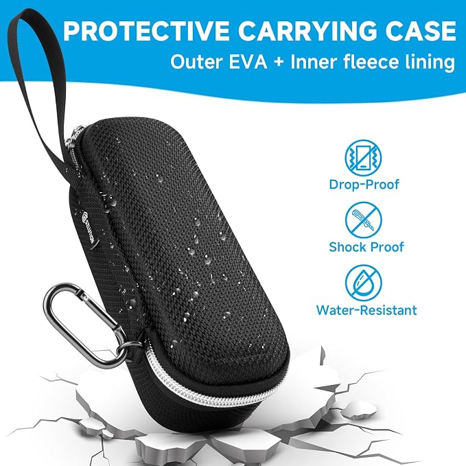 Hard EVA Protective Case for Anker Prime 250W Power Bank 27650mAh Portable Charger - Shockproof Travel Storage with Hand Strap & Carabiner Clip (Black Case Only)