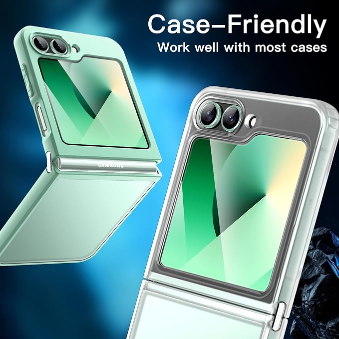 JETech Front Screen Protector for Samsung Galaxy Z Flip 7 FE/Flip 6, 3-Pack | Full-Coverage PET Film, HD Clear, Case-Friendly Design