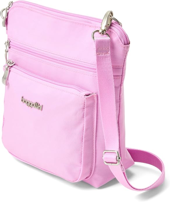 Baggallini Modern Pocket Crossbody Bag for Women, 8.5"x8.5" Handbag Purse with RFID, Lightweight Water-Resistant
