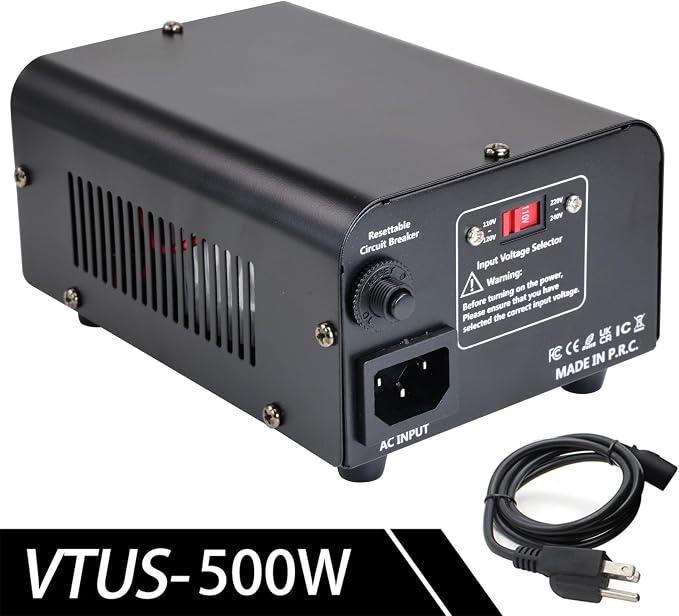 500W Voltage Transformer Power Converter 110V to 220V, 220V to 110V | Yinleader Step Up/Down Converter 110/120 Volt - 220/240 Volt w/US Power Cord [300W Continuous Power]