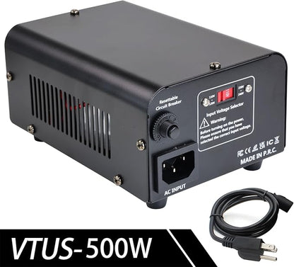 500W Voltage Transformer Power Converter 110V to 220V, 220V to 110V | Yinleader Step Up/Down Converter 110/120 Volt - 220/240 Volt w/US Power Cord [300W Continuous Power]