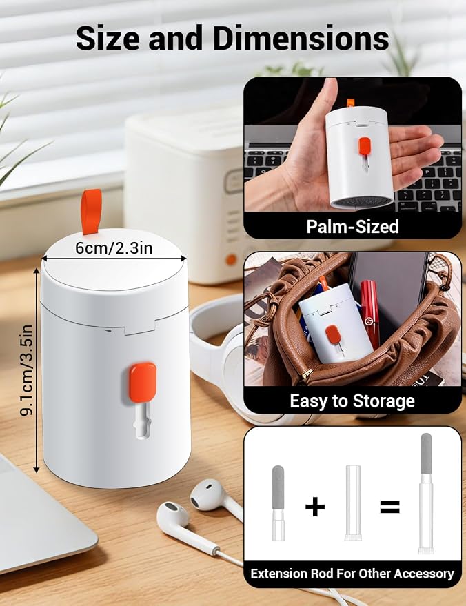 Cell Phone Cleaning Kit, Speaker Cleaner for iPhone, Charging Port Cleaning Tool, Electronic Cleaning kit, Compatible with Airpods Earbuds Camera USB C Lightning Port ipad (20-in-1)