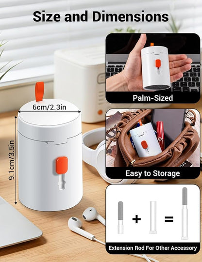 Cell Phone Cleaning Kit, Speaker Cleaner for iPhone, Charging Port Cleaning Tool, Electronic Cleaning kit, Compatible with Airpods Earbuds Camera USB C Lightning Port ipad (20-in-1)