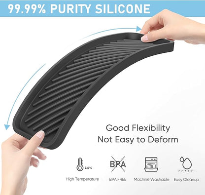 EG-SIPRO Silicone Sponge Holder,Kitchen Sink Organizer Tray Kitchen Soap Tray Soap Sponge Holder for Bathroom Counter Sponge Caddy Dish Soap for Scrubber,Soap Dispenser,Scouring Pad