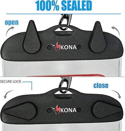Kona Submariner Universal Waterproof Case - Waterproof Phone Pouch Compatible for iPhone 14 13 Pro Max XS Plus Samsung Galaxy S22 Cell Phones Up to 7.5", IPX8 Cellphone Dry Bag for Vacations - 2 Pack