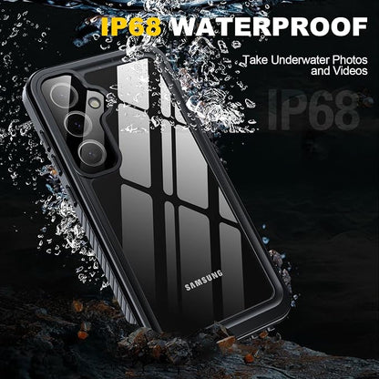 ANTSHARE for Samsung Galaxy S24 Case Waterproof, Built-in Lens & Screen Protector 360° Full Body Heavy Duty Protective Shockproof IP68 Underwater Case for Galaxy S24 (2024) 5G-Pink