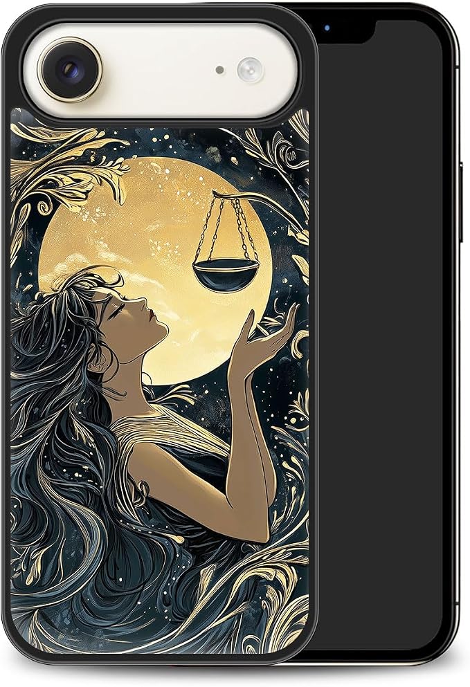 Constellation Series - Libra Designs Magnetic for iPhone 17 air Case, Tarot Style Model Glass Phone Cover, Compatible with Magsafe, Pocket-Friendly - fits iPhone 17 air Case for Women