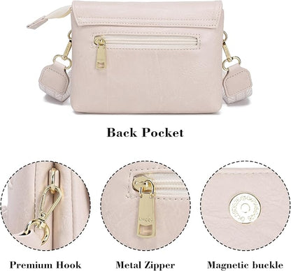 MINICAT RFID Blocking Small Crossbody Bags for Women Vegan Leather Mini Travel Purses Cell Phone Purse Cross Body Bag