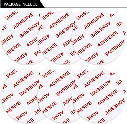 AZXYI 6 Pcs Clear Adhesive Replacement for Suction Cup Dashboard Phone Mount - Easy to Use, High Bond, Peels Off Without Leaving Residue