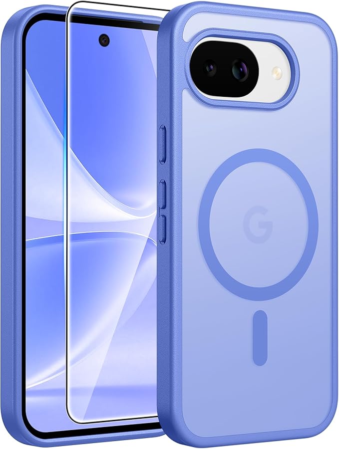 FNTCASE for Google Pixel 10a Case: [Compatible with Magsafe] Translucent Matte Cases with [Screen Protector] Military Grade Shockproof Protective Magnetic Phone Cover for Pixel 10A - Ultramarine