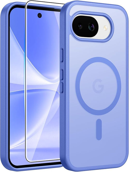 FNTCASE for Google Pixel 10a Case: [Compatible with Magsafe] Translucent Matte Cases with [Screen Protector] Military Grade Shockproof Protective Magnetic Phone Cover for Pixel 10A - Ultramarine