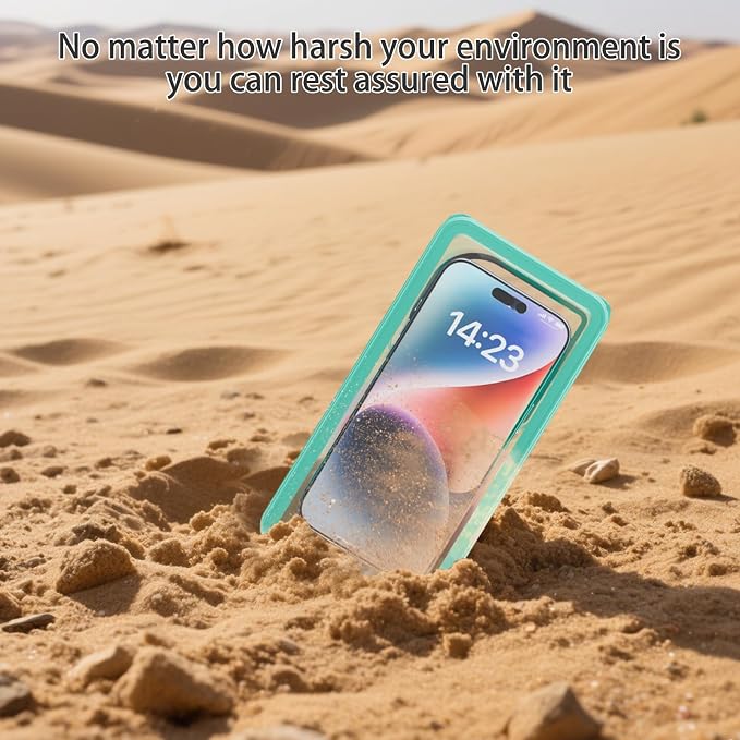 Waterproof Phone Case for Snorkeling with Lanyard IPX8 Underwater Touch/Photo Shockproof Heavy Duty Drop-Proof for iPhone 17 Pro Max/16/15/14 All Cell Phones-Green Shower Phone Case