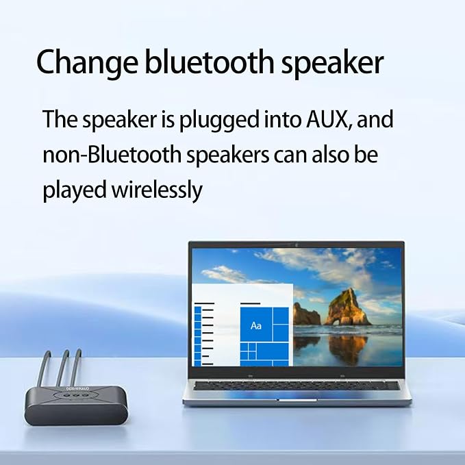 Bluetooth 5.3 Audio Receiver, Wireless Audio Receiver RCA Adapter for Stereo, USB Flash Drive/NFC One Key Connect/Car Speakers/Wireless Headphones Receiving Mode for Bluetooth Devices