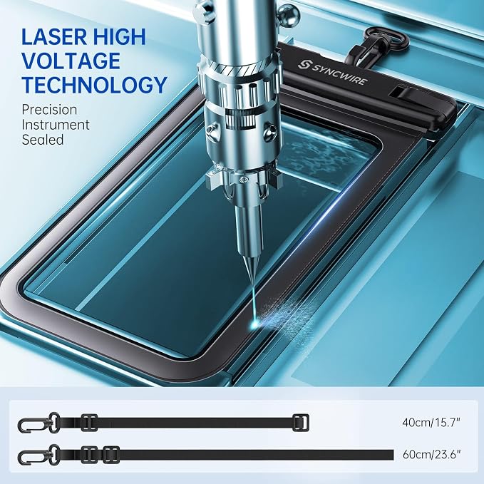 SYNCWIRE Waterproof Phone Pouch [2-Pack] - Universal IPX8 Waterproof Phone Case Dry Bag with Lanyard Compatible with iPhone 15 14 13 12 11 Pro XS MAX XR X Samsung S23 S22 S20 More Up to 7 Inches