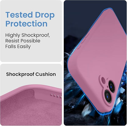 FireNova Designed for iPhone 16 Case, Silicone Upgraded [Camera Protection] Phone Case, Soft Anti-Scratch Microfiber Lining Inside, 6.1 inch, Lilac Purple