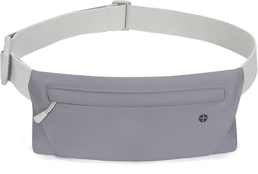 WHIPPY Slim Running Belt Fanny Pack for Women Men Elastic Runners Belt Waist Pouch Chest Bag Phone Holder Waist Pack for Running Hiking