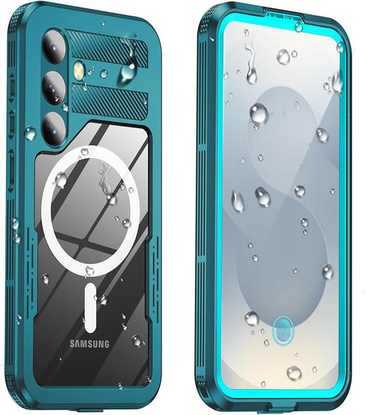 for Samsung Galaxy S25+ Plus Waterproof Case, [Fit for Magsafe] [IP68 Water Proof] [Built-in Screen Protector], Magnetic Heavy Duty Military Grade Rugged Phone Case for S 25+ Plus 6.7", Teal