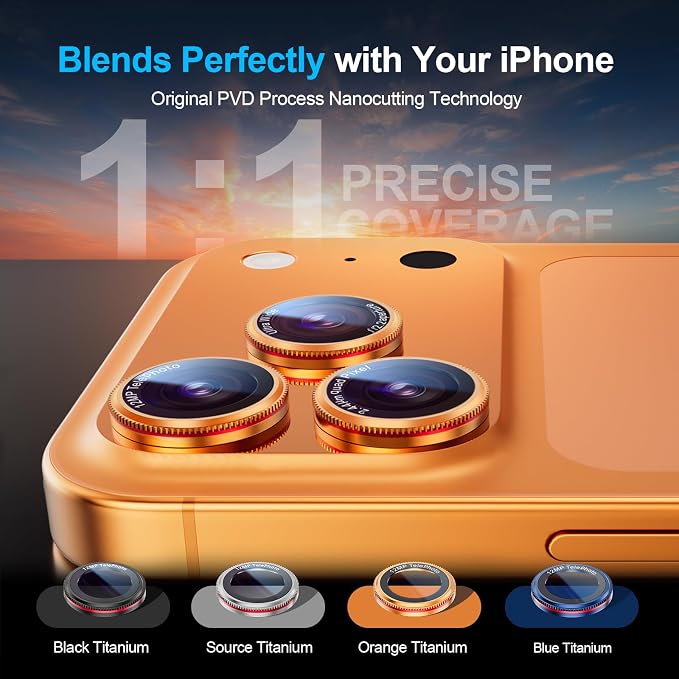X-it 2-Pack Camera Lens Protector for iPhone 17 Pro Max/17 Pro, [Shatterproof & Impact Resistant] 9H High-Alumina Tempered Glass, Anti-Scratch, Dustproof, Strong Adsorption, Case Friendly, Ultra HD Clear
