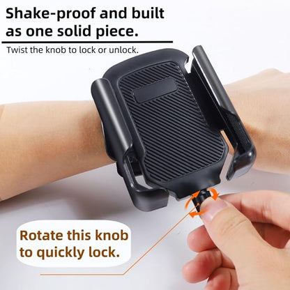 Running Armband 2-in-1 Wrist & Arm Phone Holder for Running/Cycling – 360° Swivel, Fits iPhone/Samsung 4.0-7.0 Inch Smartphones