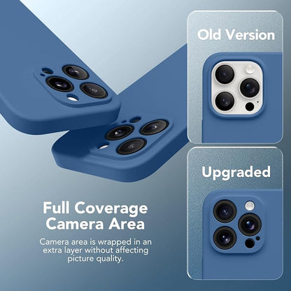 Magnetic for iPhone 12 Pro Max Case, Compatible with MagSafe, [Full Camera Protection][Screen Protector] Silicone Shockproof Protective Phone Case for iPhone 12 Pro Max 6.7", Lake Blue