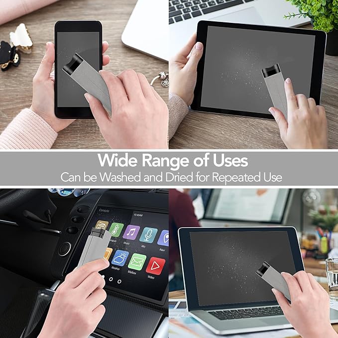 Fingerprint Proof Screen Cleaner,3 in 1Touchscreen Mist Cleaner Spray Wipe Cleaner,Safe for All Phones, Computer, Laptop, Tablet and Car Screen (Grey Black)