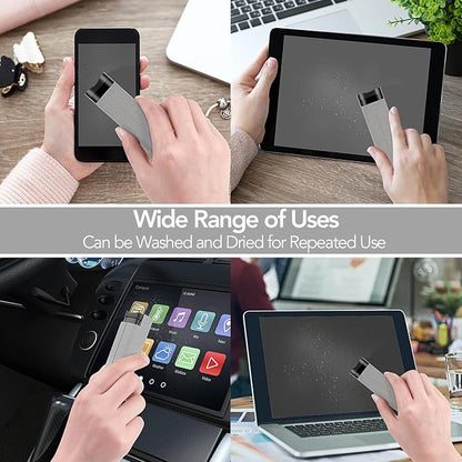 Fingerprint Proof Screen Cleaner,3 in 1Touchscreen Mist Cleaner Spray Wipe Cleaner,Safe for All Phones, Computer, Laptop, Tablet and Car Screen (Grey Black)