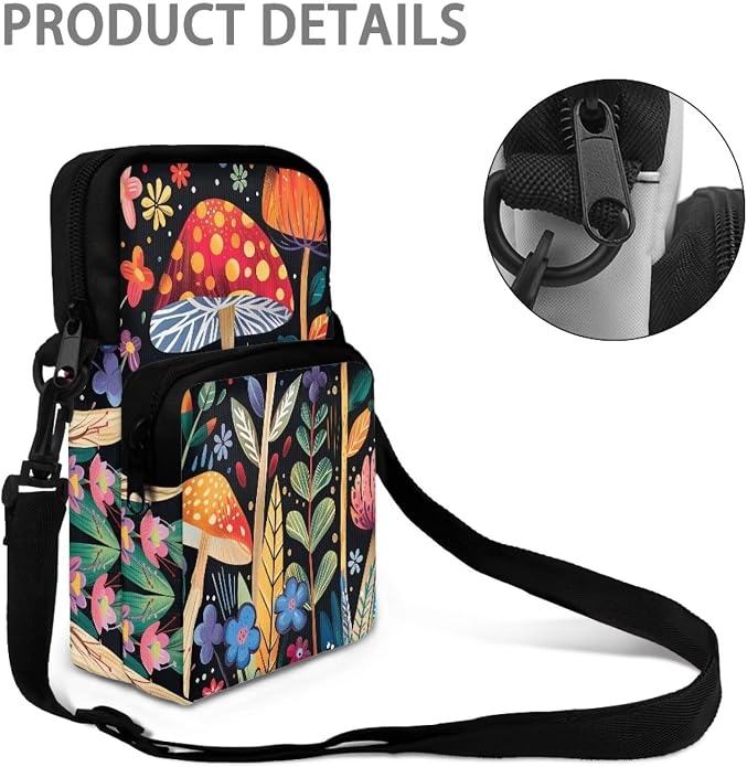 Men's Crossbody Bag, Small Cell Phone Wallet, Women's Shoulder Handbag, Travel Gym Bag