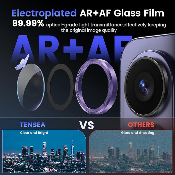 Tensea (3+2PCS Compatible with Samsung Galaxy S26 Ultra Camera Lens Protector, 9H Tempered Glass Camera Cover Screen Protector Metal Individual Ring [Installation Tray][Case Friendly]