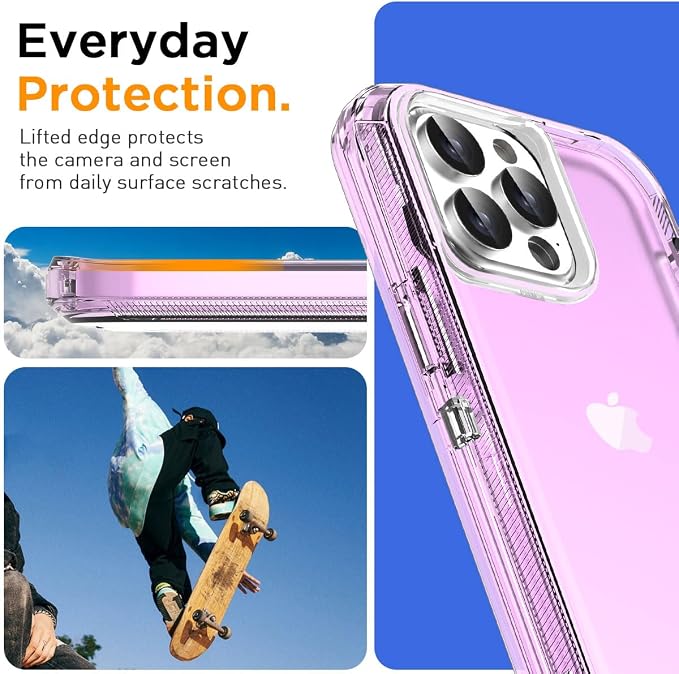 AICase for iPhone 15 Pro Max Case Clear 3 in 1 Heavy Duty Drop Protection Full Body Rugged Shockproof/Dust Proof 3-Layer Military Protective Tough Durable Cover for iPhone 15 Pro Max 6.7"_5