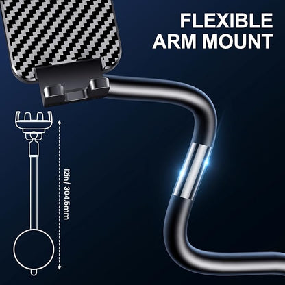 Phone Holders for your Car [Long Flexible Neck] Car Phone Mount [Anti-Shake Stabilizer] Cell Phone Holder Car for Dashboard Windshield Automotive Accessories Fit for iPhone Android Smartphone