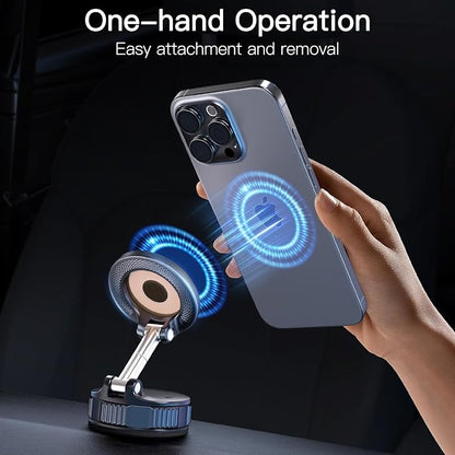 Vacuum Suction Cup Magnetic Phone Holder for Car,Mirror,Desk,360°Abjustable & Foldable,Upgraded Suction Phone Mount for Mag-Safe iPhone 17 Pro Max 16 15 14 13 12 Android & All Smartphones