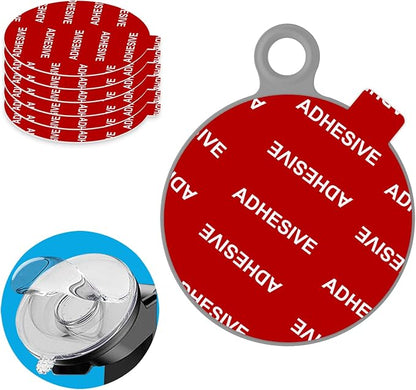 PKYAA Dashboard Pad Mounting Disk Sticky Adhesive Replacement Kit, 6pcs 3.15"(80mm) Circle Heat Resistant Double-Sided Stickers for Suction Cup Car Phone Holder Disc & Windshield Dash Cam