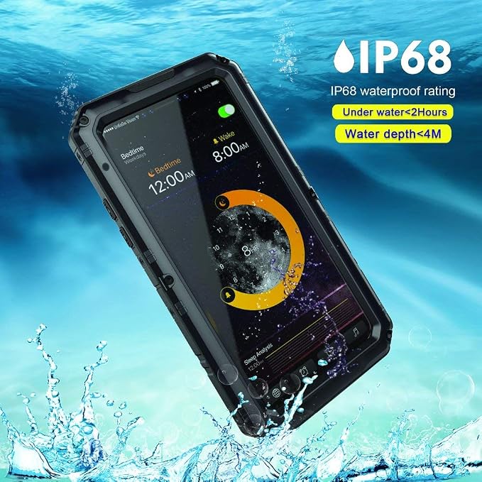 Beasyjoy for iPhone X Case iPhone 10 Metal Case Heavy Duty Cover with Screen Full Body Protection Shockproof Dustproof Drop Proof Rugged Durable Military Grade Defender 5.8 inch, Black