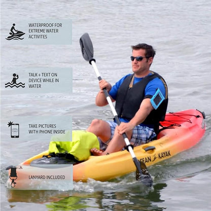 geckobrands Float Phone Dry Bag with Arm Band - Floating Watertight Dry Bag Phone Pouch, Fits Most iPhone and Samsung Galaxy Models