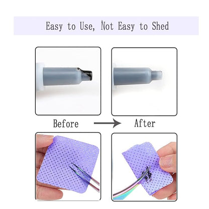 1200 PCS Lint Free Nail Wipes, Nail Polish Remover Pads Wipes, Lint Free Cotton Pads Wipes Non-woven Fabric Lash Glue Wipes, Soft Gel Nail Wipes Eyelash Extension Glue Wipes, Lash Glue Cleaning Pads