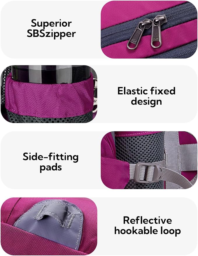 WATERFLY Fanny Pack Waist Bag: Fannie Pack 2 Water Bottle Holders Lumbar Belt Hiking Walking Running Jogging Camping Large Woman Man (Bottle Not Included)
