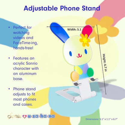 Sonix x Sanrio Character Phone Stand | Adjustable Cell Phone Holder, Desk Stand, Dock | Floral Usahana