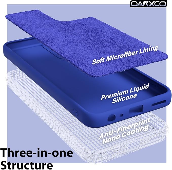 oakxco for Motorola Moto G Power 5G 2024 Phone Case Liquid Silicone, Thin Slim Soft Rubber Gel TPU Plain Simple Cover for Women Girl Cute, Matte Solid Color, Royal Blue