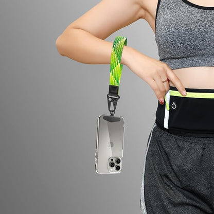 Stretchy Wristlet Keychain, Wrist Lanyard Strap Key Chain Holder to Hold Keys Wallet Phone ID Badge for Men Women
