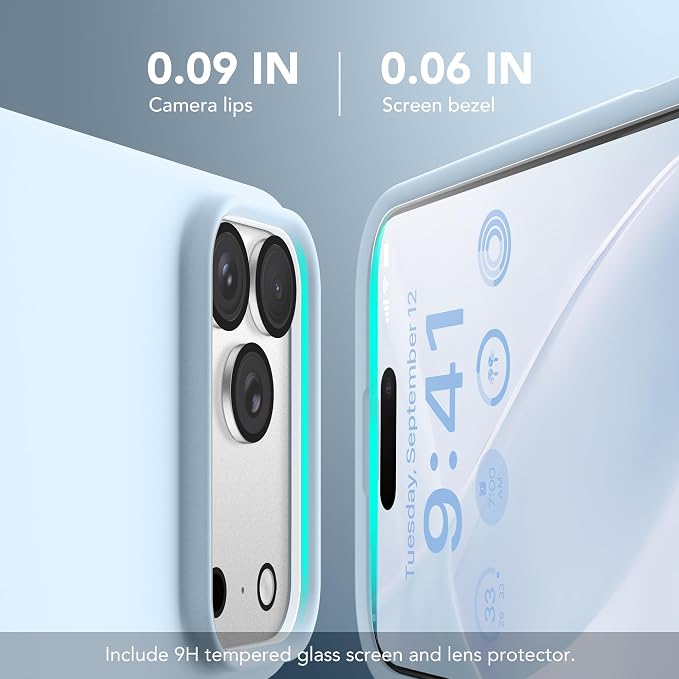 GONEZ Magnetic for iPhone 17 Pro Case, Compatible with MagSafe, [Screen Protector + Camera Lens Protector], Liquid Silicone Anti-Scratch Shockproof Protective Phone Case 6.3 inch, Blue