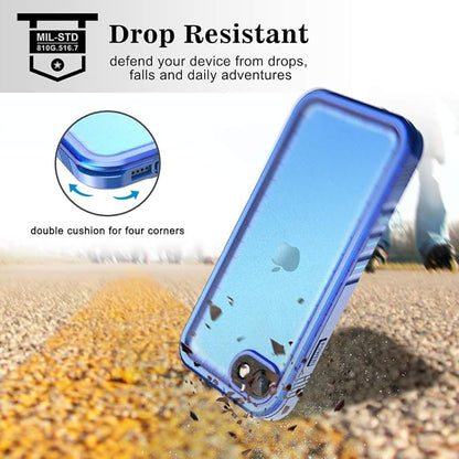 SPORTLINK Waterproof Case for iPhone SE 3rd 2022/iPhone SE 2nd 2020/iPhone 7/8 - Full Body Shockproof Dustproof Phone Screen Protector Rugged Waterproof Case for iPhone SE3/SE2/7/8 (Blue)