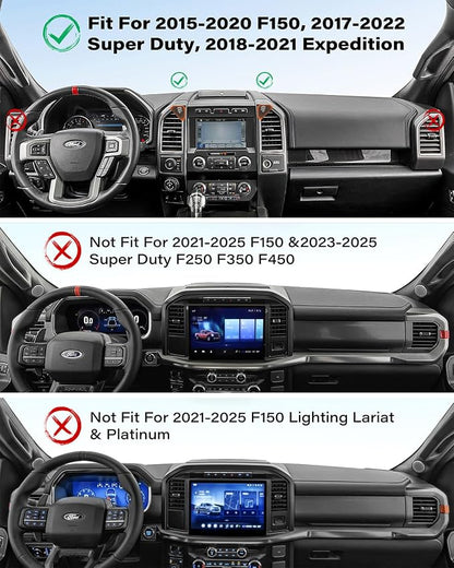 APPS2Car Magnetic Vent Mount for Ford F-150 (2015–2020), Super Duty (2017–2022), Expedition (2018–2021), Air Vent Phone Holder Compatible with iPhone 12-17 Series & MagSafe Case, Metal Socket Arm