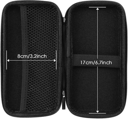 iMangoo Travel Essential Electronics Organizer Pouch Charger Case, Shockproof Dual Zipper Power Bank Cables Tech Accessories Purse, Men & Women Travel Must Have Storage Bag, 6.5x3.2x1 inch Blue