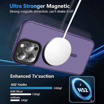 Strong Magnetic for iPhone 16 Pro Max case [10Ft Military-Grade Protection] Compatible with fit MagSafe Shockproof Slim Thin Cover case for iPhone 16 Pro Max 6.9 inch, Purple