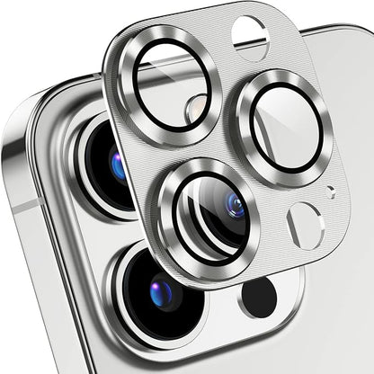 AFARER [2 Pack] Lens Cover for iPhone 13 Pro/13 Pro Max, Ultra-tough HD Camera Protectors, Anti-Scratch, 9H Hardness Ultra-thin Tempered Glass, Case Friendly for iPhone 13 Pro/13 Pro Max [Does not Affect Night Shots] (Silver)