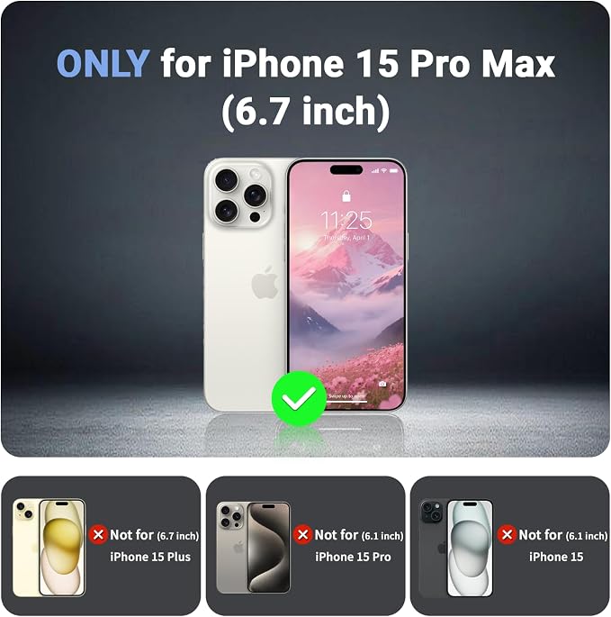 jaroco Magnetic for iPhone 15 Pro Max Case, [Compatible with MagSafe][Military Grade Drop Protection][Heavy Duty Protection][Non-Slip][Shockproof] 2-Layer Durable Bumper Phone Case 6.7''-Rose