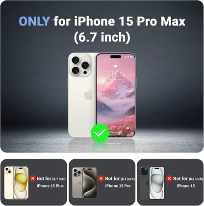 jaroco Magnetic for iPhone 15 Pro Max Case, [Compatible with MagSafe][Military Grade Drop Protection][Heavy Duty Protection][Non-Slip][Shockproof] 2-Layer Durable Bumper Phone Case 6.7''-Rose