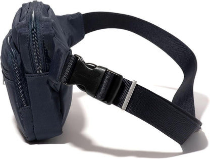 Baggallini Securtex Anti-theft Belt Bag 8.8"x5.5" Crossbody Fanny Pack for Women RFID Wallet Locking Zipper Travel Purse