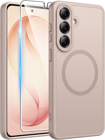 FNTCASE for Samsung Galaxy S26 Plus Case, Fit for Magsafe, Screen Protector | Full Camera Protection, Translucent Matte, 14FT Military Grade Drop Proof, Shockproof Protective Phone Cover, Desert Gold