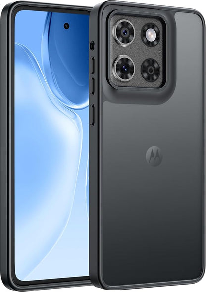 FNTCASE for Motorola Moto G-Stylus-5G-2025 Case : Frosted Translucent Matte Shockproof Slim Protective Case - Military Grade Drop Proof Anti-Fingerprint Hard Back Cell Phone Cover (6.7 inch/Black)